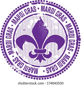 Vintage Mardi Gras Celebration Stamp