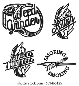 Vintage marijuana emblems