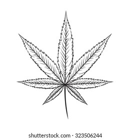 Vector de marihuana vintage