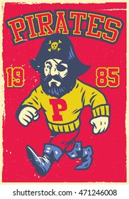 vintage mascot of Pirate