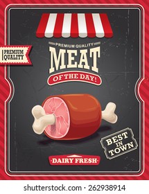 Vintage meat poster design 