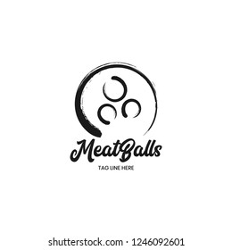 Vintage meatballs / Initial letter O logo design inspiration