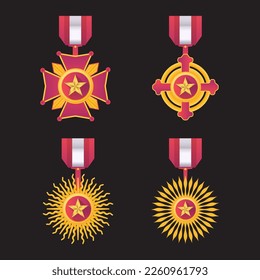 Vintage Medal Design Vector - Timeless and Elegant Illustration for Decoration, Awards, and Recognition