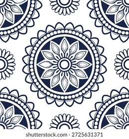 Vintage medalhão padrão de telha sem costura laço motivos inspirados em branco fundo perfeito para delicados projetos conceito como Projetando padrão de telha sem costura com medalhão vintage e motivos inspirados em renda no fundo branco para projetos delicados em Photo Stock Concept e espaço vazio no lado esquerdo, sem texto —ar 7:2 —azulejo