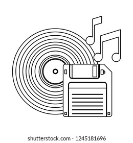 Vintage media technology black and white