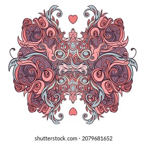 Vintage medieval beautiful vintage pattern frame. Hand drawn abstract background. Decorative retro banner isolated. Invitation, t-shirt print, wedding card, scrapbooking. Tattoo element. 