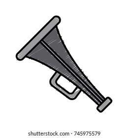 Vintage megaphone isolated