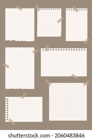 Vintage memo pad vector illustration.