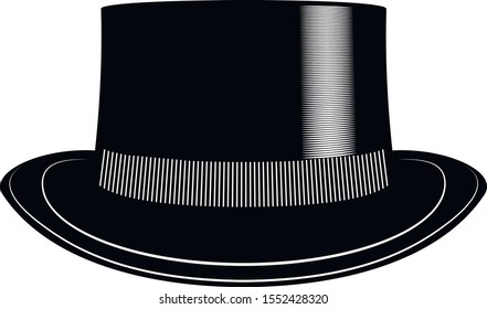 Vintage men's hat on a white background. Vector illustration.