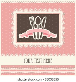 vintage menu card. vector illustration