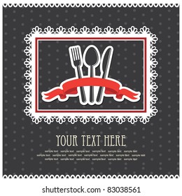 vintage menu card. vector illustration