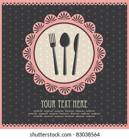 vintage menu card. vector illustration