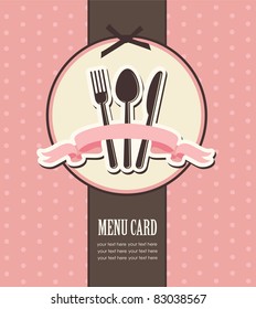 vintage menu card. vector illustration
