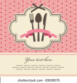 vintage menu card. vector illustration