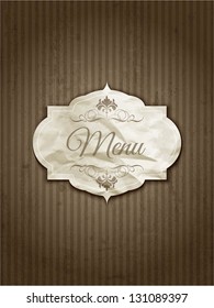 Vintage menu design