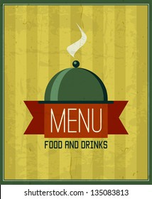 Vintage menu design template for your restaurant, cafe, bistro, bar etc. Vector illustration.