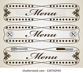 Vintage menu label