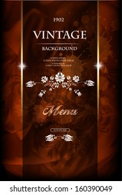 Vintage menu, orange