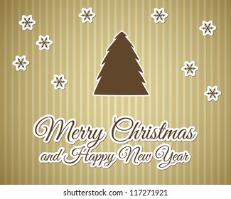 vintage merry christmas card. christmas concept.