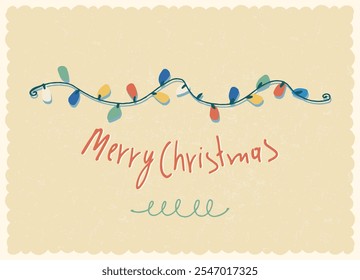 Vintage Merry Christmas card for festive branding projects, logos, stickers, invitations, scrapbooking, wall posters, social media and for decorating your home, crafts and goods