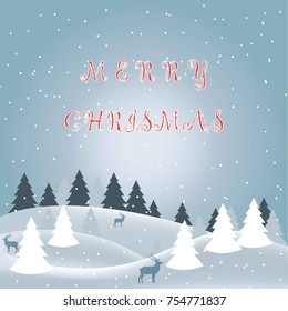 Vintage Merry Christmas And Happy New Year  Vector illustration