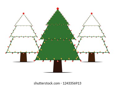 vintage merry christmas,tree,vector 