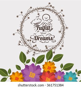 vintage message design 