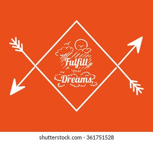vintage message design 