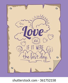 vintage message design 