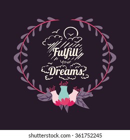 vintage message design 