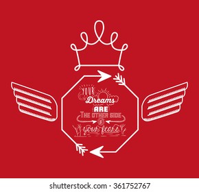 vintage message design 
