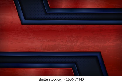 Vintage metal red and blue abstract geometry vector background images