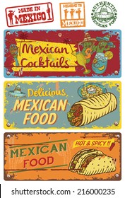 Vintage Mexican Food Sign