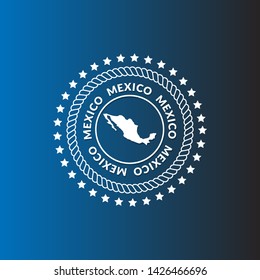 Vintage Mexico Travel Stamp.circle rubber stamp with the text Mexico. Mexico rubber stamp, label, badge, logo,seal. Designed for your web site design, logo, app, UI
