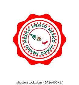 Vintage Mexico Travel Stamp.circle rubber stamp with the text Mexico. Mexico rubber stamp, label, badge, logo,seal. Designed for your web site design, logo, app, UI