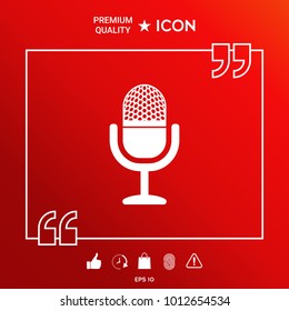 Vintage microphone icon