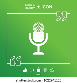 Vintage microphone icon