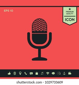 Vintage microphone icon