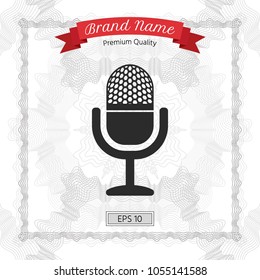 Vintage microphone icon