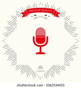 Vintage microphone icon