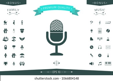 Vintage microphone icon