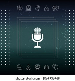 Vintage microphone icon