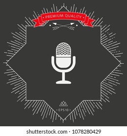 Vintage microphone icon
