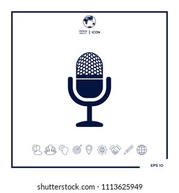 Vintage microphone icon