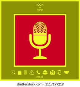 Vintage microphone icon