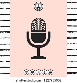 Vintage microphone icon