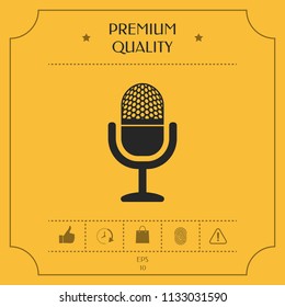 Vintage microphone icon