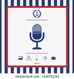 Vintage microphone icon