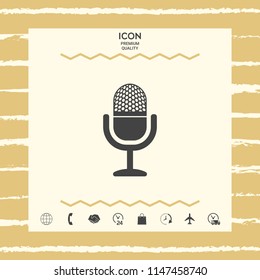 Vintage microphone icon