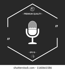 Vintage microphone icon